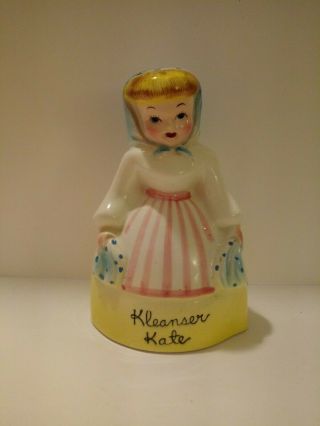 Vintage Ceramic Kleanser Kate Kitchen Comet Cleanser Holder Dispenser (2356)
