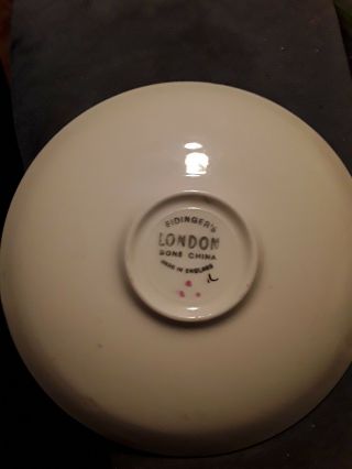Eidinger’s London Teacup Saucer Set Bone China Made In England Pink Gold 4