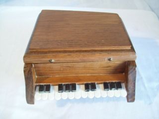 Vintage Wooden Baby Grand Piano Jewelry Box Trinket box 4