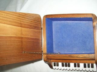 Vintage Wooden Baby Grand Piano Jewelry Box Trinket box 5