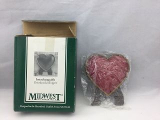 Midwest Of Cannon Falls Door Knocker Topper Heart Shape Red Valentine Cast Iron