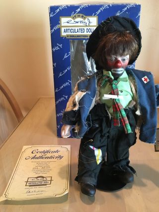 Emmett Kelly Jr Limited Edition Articulated Hobo Clown Doll 303/10,  000 W/