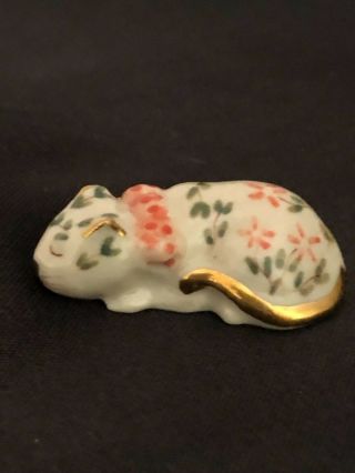 Vintage Japanese Cat Miniature Porcelain Hand Painted