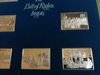 1975 Franklin Bill Of Rights Collector ' s Bronze Ingots Set Plaque Book 4