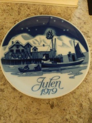 Porsgrund Norway Julen 1979 Collector Plate Home For Christmas Limited Edition