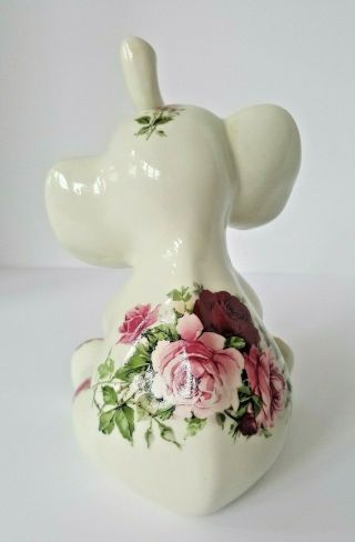 Formalities by Baum Bros.  Porcelain Decorative Floral Elephant Gold Trim 4