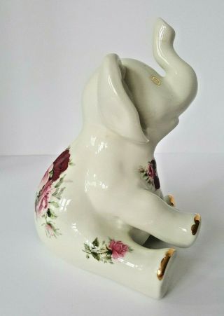 Formalities by Baum Bros.  Porcelain Decorative Floral Elephant Gold Trim 5