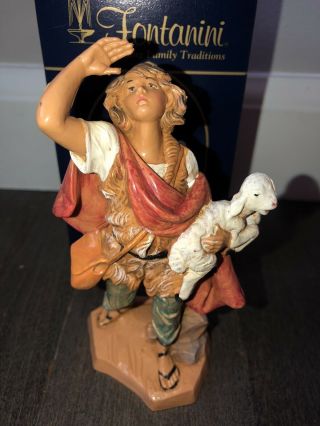 Fontanini Micah Shepherd Sheep For 5” Nativity Figurine Roman Inc w/Box 3