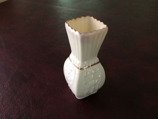 Bud Vase Porcelain With Gold Trim Made In Ireland