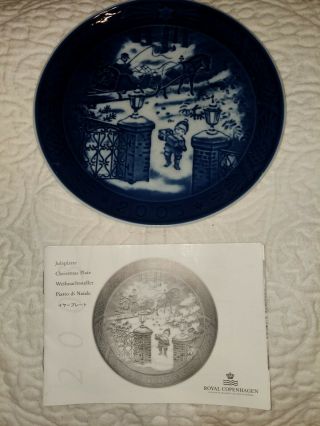 Royal Copenhagen,  Julegaven " Seasons Greetings " 2003 Plate,  Made In Denmark