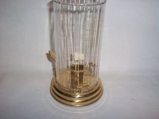 Partylite Glass And Brass Chamber Lamp Light