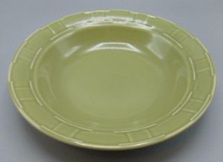 Longaberger Pottery Woven Traditions Sage Green 12 " Pasta Serving Bowl