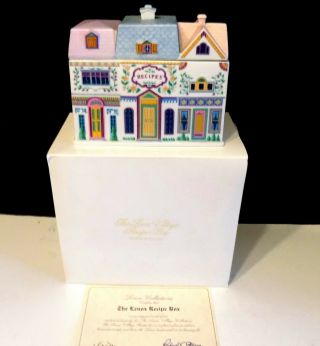 1994 The Lenox Village Recipe Box Fine Porcelain