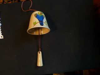 Vintage Hand Painted Ceramic Bird Bell By Designer Paul Marshall 