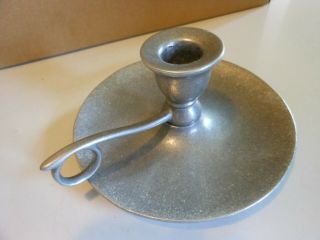 Vintage Carson Pewter Candle Holder with Finger Handle 2