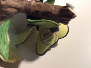 Seymour Mann Butterfly & Flower Porcelain Figurine Signed By Bernini TM 6
