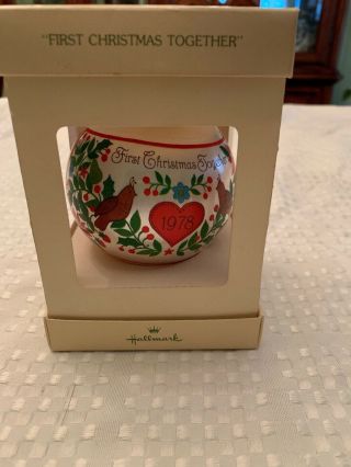 Hallmark Unbreakable Satin Ornament First Christmas Together 1978