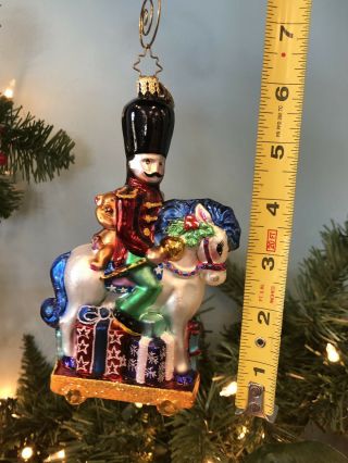 Christopher Radko Carousel Nutcracker on a Horse on Wheels 6” Christmas Ornament 6