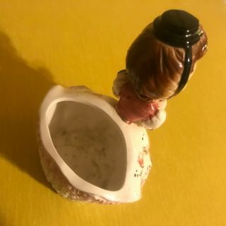 Vintage Ceramic Bloomer Girl Planter Unmarked Kitschy Southern Belle 5