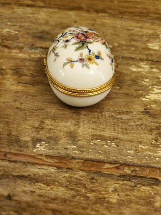 Limoges Trinket Box,  Egg Shape 3