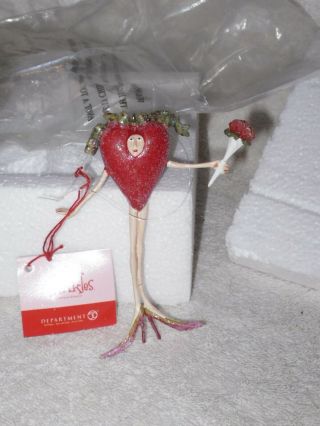 Retired Dept.  56 Patience Brewster Krinkles Red Heart Lady With Heels Ornament