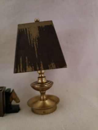 Vtg 1964 PETITE PRINCESS Dollhouse Furniture IDEAL heirloom table and lamp 4