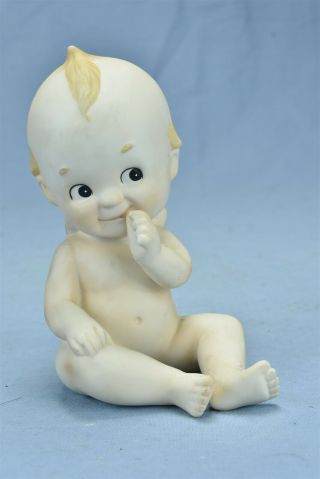 Vintage Baby Kewpie Cupie Doll Ceramic Bisque Figurine Sucking Thumb 08106