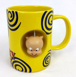 Porky Pig Coffee Tea Mug Cup Spinning Head 12 Oz Looney Tunes Collectible Htf