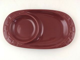 Longaberger Pottery Soup Salad Plate Paprika Red
