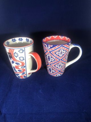 Yokohama Studio Hand Painted Coffee Cups Mugs 16 Oz Microwave Dishwasher Safe