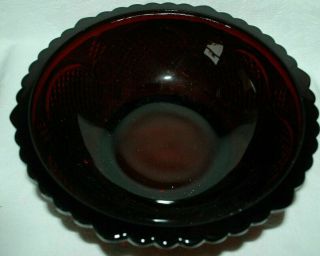 Avon Cape Cod Serving Bowl 8 1/2 " Ruby Red Centenniel Edition Looks