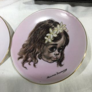 Brownie Downing Wall Plate Girl Pink Indigenous Australain Child Children Set 4 3