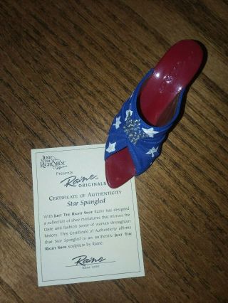 Vintage Just The Right Shoe By Raine " Star Spangled " 25197 - 2002 W/o Box