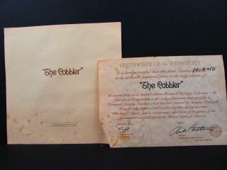 Knowles Norman Rockwell The Cobbler Collector Plate MIB 3