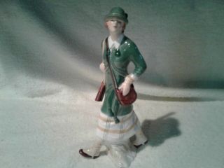 Vintage Goebel Fashion Lady Figurine To The Hunt 1913 Ladies Of Fashion