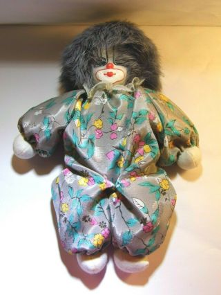 Q - Tee Hand Made Clown 4 Pre - Owned,  Pom Poms Missing.  But Great Collectible