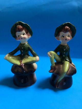 Vintage Pixie Salt And Pepper Shakers