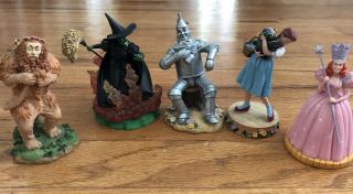 Enesco Wizard Of Oz Figurines: Glenda,  Dorothy,  Tin Man,  Wicked Witch,  Lion