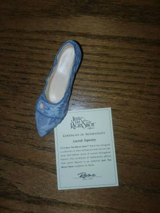 Vintage Just The Right Shoe By Raine " Lavish Tapestry " 25087 - 1999 W/o Box