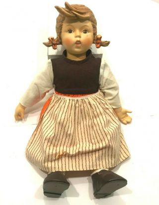Vintage 1983 Hummel Goebel Porcelain Doll 15 " Tall Germany Cloth