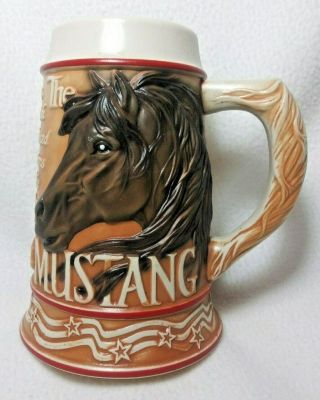 Wild Mustang Horse Mug Avon American Animal Stein Series 2001 Tom Obrien