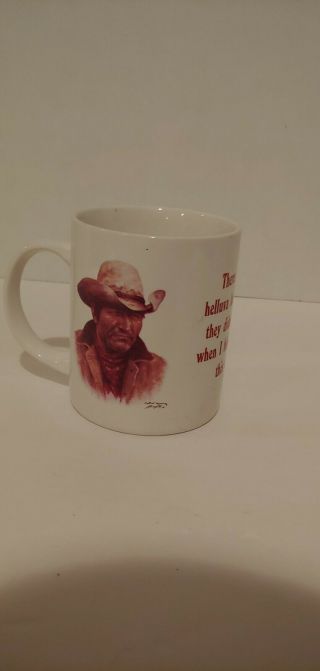 Leanin Tree Coffee Mug Cowboy Horse Cliff Western