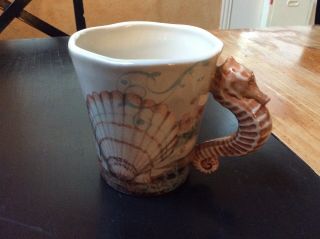 Certified International Susan Winget Sea Horse Ocean Collectible Mug Cup