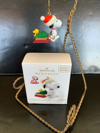 Hallmark Keepsake Ornament Winter Fun With Snoopy 15 In Series Mini 2012