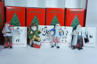 12 Box Set Evolution Of The American Santa Claus By Tom Tierney Santa Ornaments 4