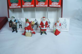 12 Box Set Evolution Of The American Santa Claus By Tom Tierney Santa Ornaments 5
