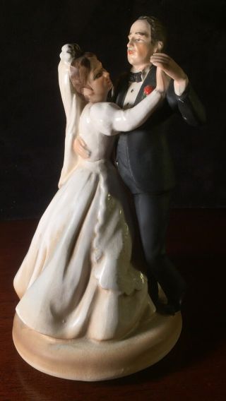 Father Of The Bride Vtg Spinning Music Box “godfather” Theme Anniversary Wedding