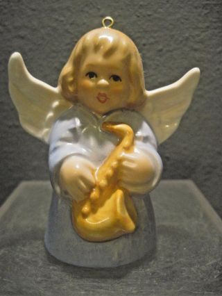 Goebel Angel - Bell Blue Gown Annual Christmas Tree Ornament 1980 5th Edition