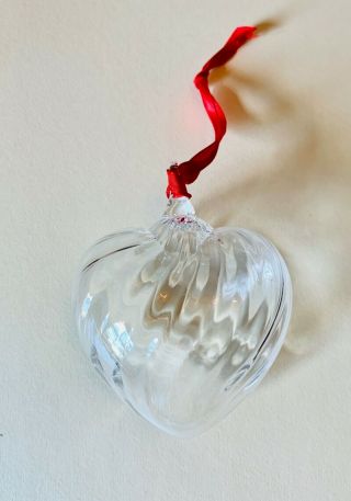 Steuben Glass Heart Ornament 2003