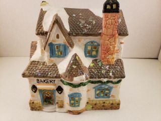 Christmas Village Porcelain House Bakery - By Holiday Expressions - Collins